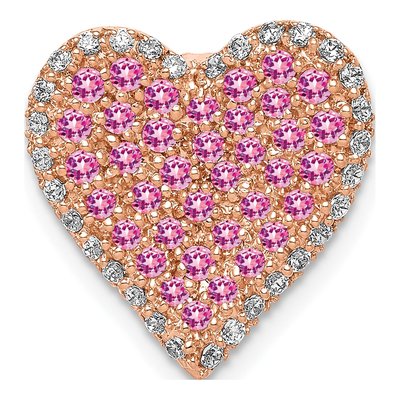 14K Rose Gold 0.21 ct tw Diamond Heart Slide Pendant