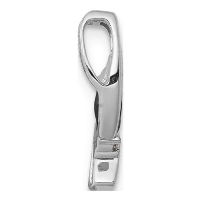 14K White Gold Sapphire & Diamond Slide Pendant – view 3