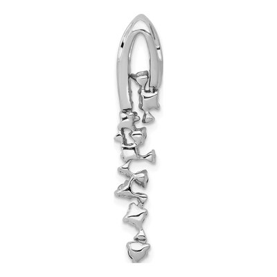 14K White Gold 1/5 ct tw Lab-Created Sapphire & Lab-Grown Diamond Slide Pendant – view 3