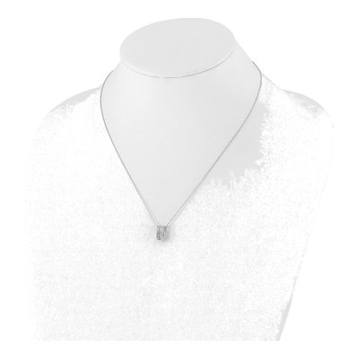 14K White Gold 1/3 ct tw Lab-Grown Diamond Round U-Shape Pendant Necklace – view 5