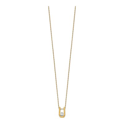 14K Yellow Gold 1/3 ct tw Lab-Grown Diamond U-Shape Necklace – view 3