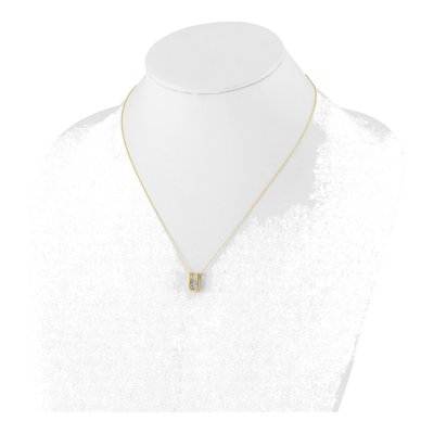 14K Yellow Gold 1/3 ct tw Lab-Grown Diamond U-Shape Necklace – view 5