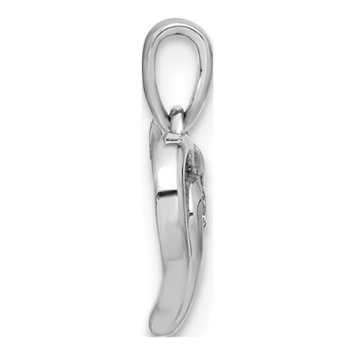 14K White Gold 1/10 ct tw Lab-Grown Diamond Heart Pendant – view 3