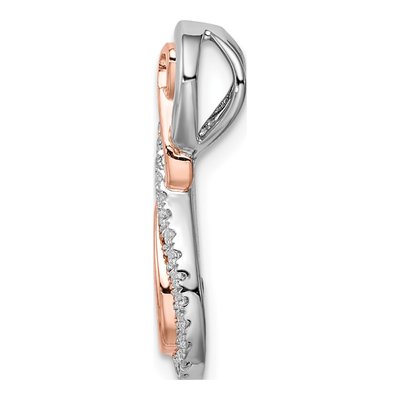 14K Two-Tone Gold 1/4 ct tw Diamond Infinity Slide Pendant – view 2