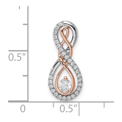 14K Two-Tone Gold 1/4 ct tw Diamond Infinity Slide Pendant – view 3
