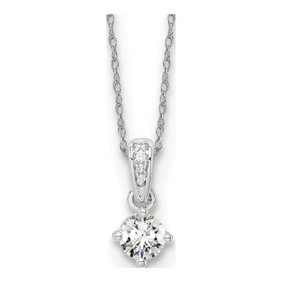 14K White Gold 1/3 ct tw Lab-Grown Diamond Necklace