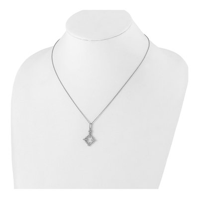 14K White Gold 1/4 ct tw Lab-Grown Diamond Bloom Necklace – view 5
