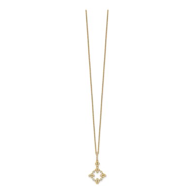 14K Yellow Gold 1/4 ct tw Lab-Grown Diamond Bloom Necklace – view 3