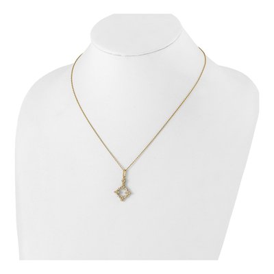 14K Yellow Gold 1/4 ct tw Lab-Grown Diamond Bloom Necklace – view 5