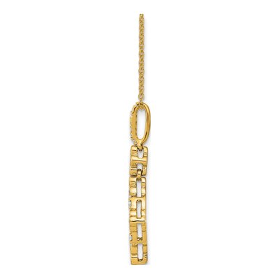 14K Yellow Gold 1/4 ct tw Lab-Grown Diamond Bloom Necklace – view 7