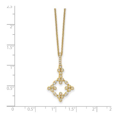 14K Yellow Gold 1/4 ct tw Lab-Grown Diamond Bloom Necklace – view 8