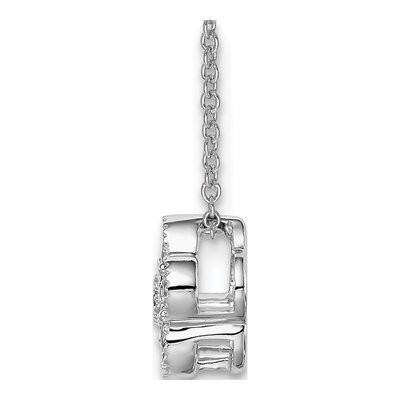 14K White Gold 1/2 ct tw Lab-Grown Diamond Floral Necklace – view 7