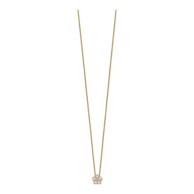 14K Yellow Gold 1/2 ct tw Lab-Grown Diamond Floral Necklace – view 3