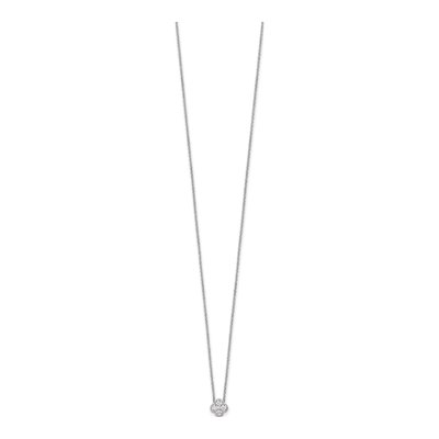 14K White Gold 1/4 ct tw Lab-Grown Diamond Floral Necklace – view 3