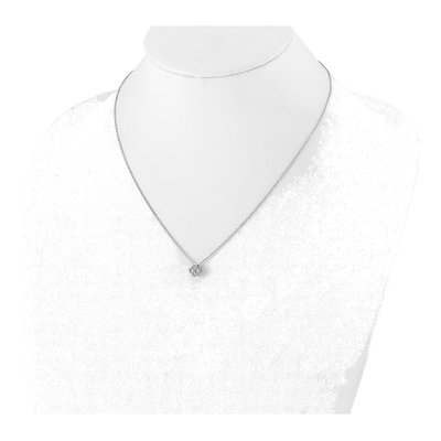 14K White Gold 1/4 ct tw Lab-Grown Diamond Floral Necklace – view 4