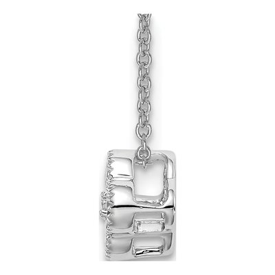 14K White Gold 1/4 ct tw Lab-Grown Diamond Floral Necklace – view 5