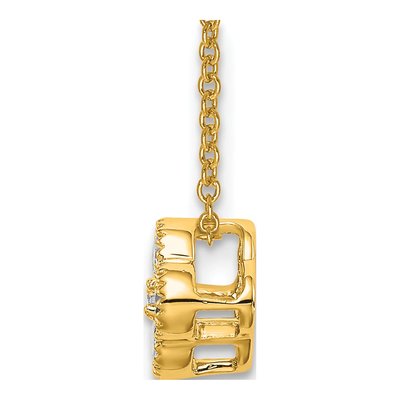 14K Yellow Gold 1/4 ct tw Lab-Grown Diamond Bloom Necklace – view 7