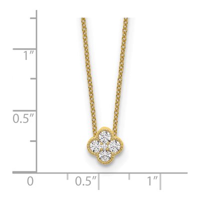 14K Yellow Gold 1/4 ct tw Lab-Grown Diamond Bloom Necklace – view 8