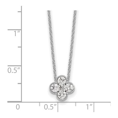 14K White Gold 1/2 ct tw Lab-Grown Diamond Bloom Necklace – view 7