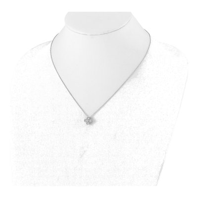 14K White Gold 3/4 ct tw Lab-Grown Diamond Floral Necklace – view 4