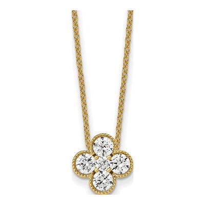 14K Yellow Gold 3/4 ct tw Lab-Grown Diamond Necklace
