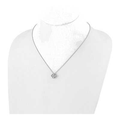 14K White Gold 1 ct tw Lab-Grown Diamond Bloom Floral Necklace – view 3