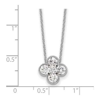 14K White Gold 1 ct tw Lab-Grown Diamond Bloom Floral Necklace – view 5