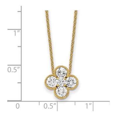 14K Yellow Gold 1 ct tw Lab-Grown Diamond Bloom Necklace – view 8