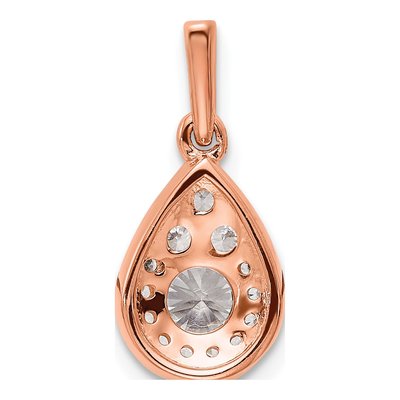 14K Rose Gold 1/2 ct tw Lab-Grown Diamond Teardrop Pendant – view 4