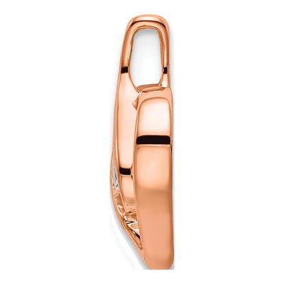 14K Rose Gold 1/10 ct tw Lab-Grown Diamond Open Heart Pendant – view 2