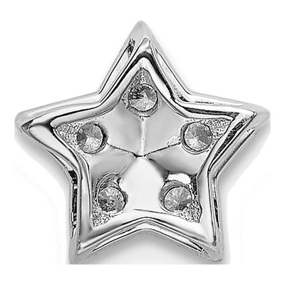 14K White Gold 1/10 ct tw Diamond Star Slide Pendant – view 4