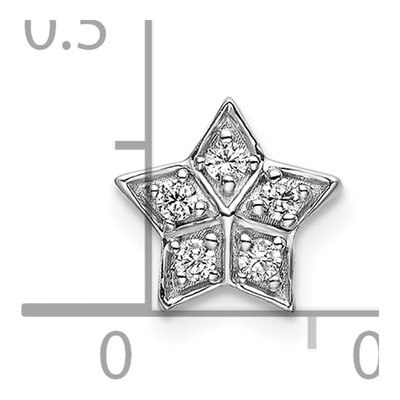 14K White Gold 1/10 ct tw Diamond Star Slide Pendant – view 5
