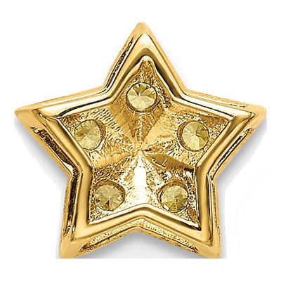 14K Yellow Gold Sapphire Star Slide Pendant – view 4