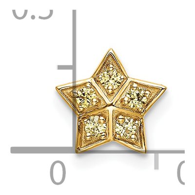 14K Yellow Gold Sapphire Star Slide Pendant – view 5