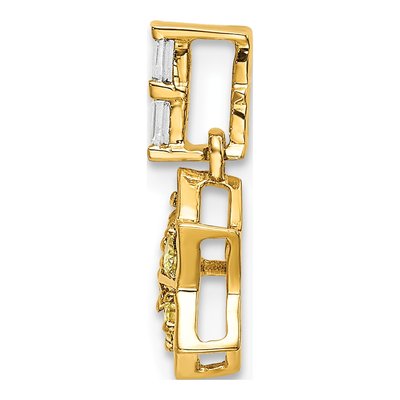 14K Yellow Gold Diamond Star Pendant – view 3