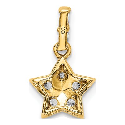 14K Yellow Gold Diamond Star Pendant – view 4