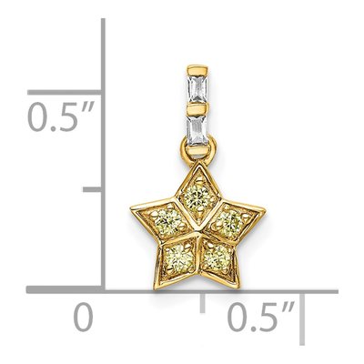 14K Yellow Gold Diamond Star Pendant – view 5