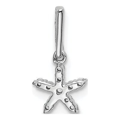 14K White Gold 1/10 ct tw Diamond Star Pendant – view 4