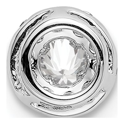 14K White Gold 1/4 ct tw Lab-Grown Diamond Halo Slide Pendant – view 4