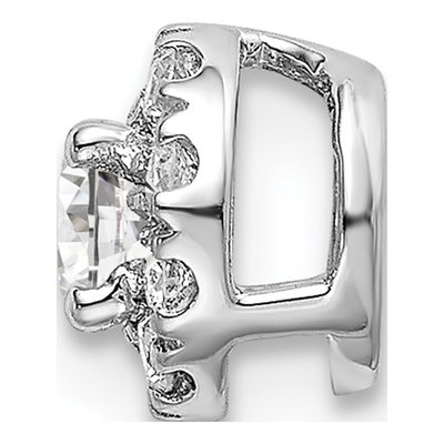 14K White Gold 1/3 ct tw Lab-Grown Diamond Halo Slide Pendant – view 2
