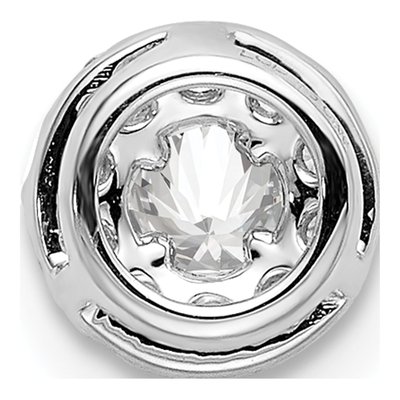14K White Gold 1/3 ct tw Lab-Grown Diamond Halo Slide Pendant – view 3