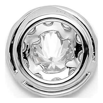 14K White Gold 1/2 ct tw Lab-Grown Diamond Halo Slide Pendant – view 4
