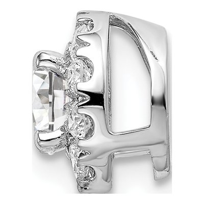 14K White Gold 3/4 ct tw Lab-Grown Diamond Halo Slide Pendant – view 2