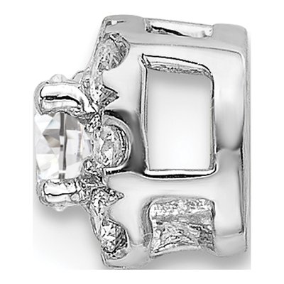 14K White Gold 1/4 ct tw Lab-Grown Diamond Halo Slide Pendant – view 2