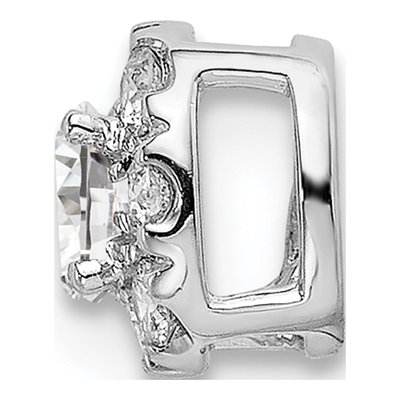 14K White Gold 1/3 ct tw Lab-Grown Diamond Halo Slide Pendant – view 2