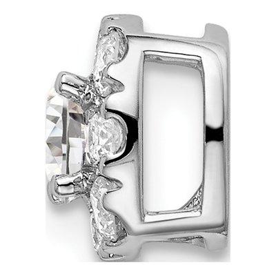 14K White Gold 1/2 ct tw Lab-Grown Diamond Halo Slide Pendant – view 2