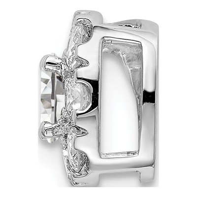 14K White Gold 3/4 ct tw Lab-Grown Diamond Halo Slide Pendant – view 2