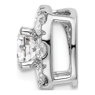 14K White Gold 1 ct tw Lab-Grown Diamond Halo Slide Pendant – view 3