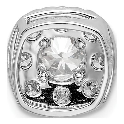 14K White Gold 1 ct tw Lab-Grown Diamond Halo Slide Pendant – view 4