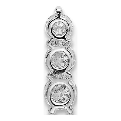 14K White Gold Lab Grown Diamond Slide Pendant – view 4
